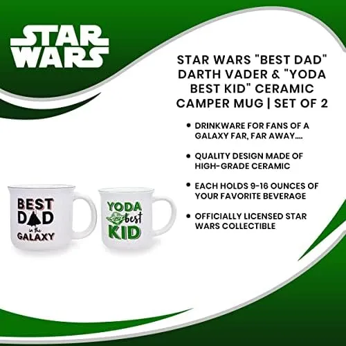 Star Wars Best Dad Darth Vader Y Yoda Best Kid Tazas De Cerá
