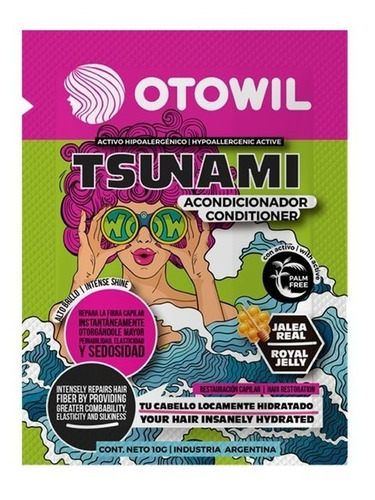 Imagen 1 de 9 de Acondicionador Tsunami C/ Jalea Real + Brillo Caja X48uni