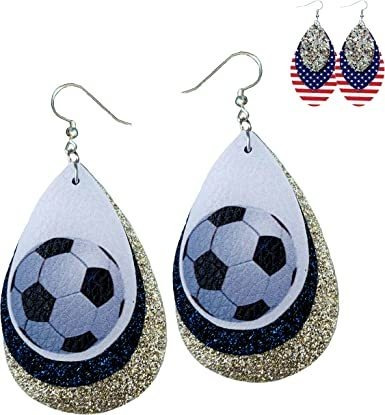 Pendientes De Pelota De Fútbol Para Mujer, Aretes De Fútbol