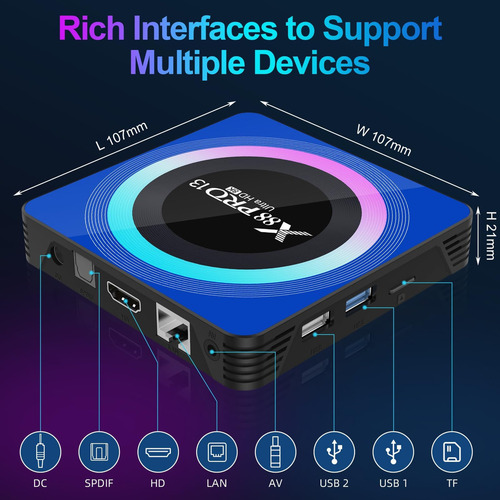 Caja De Tv Android 130, Caja De Android De 6k 8k Con 4 Gb D