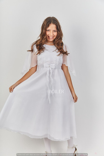 Imagen 4 de 10 de Vestido Comunión Nena Cortejo Manga 3/4 Fiesta Divino Niña