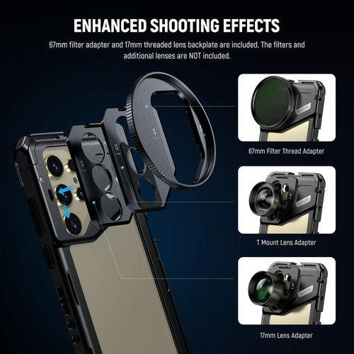Adaptador De Filtro Neewer Jaula + Grip + P/ Samsung S24 Ult