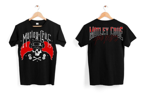 Camiseta Rock Mötley Crüe Banda Glam Metal Hair Hard Rock