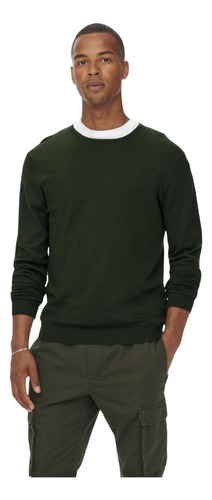 Sweater Pullover Hombre Liso Importado Calidad Liviano Hilo