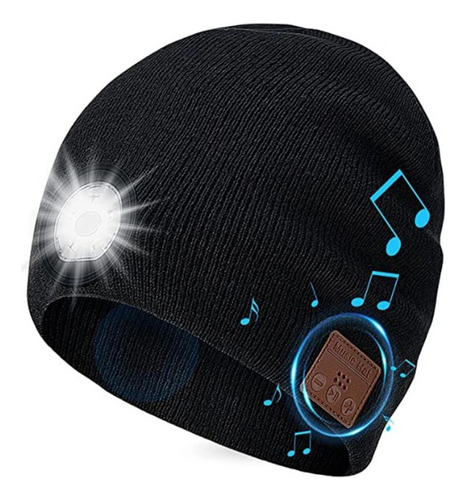 Gorro Touca Bluetooth Fone - Microfone - Lanterna