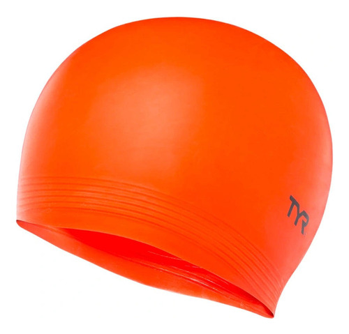 Gorra De Natacion Latex Naranja Tyr