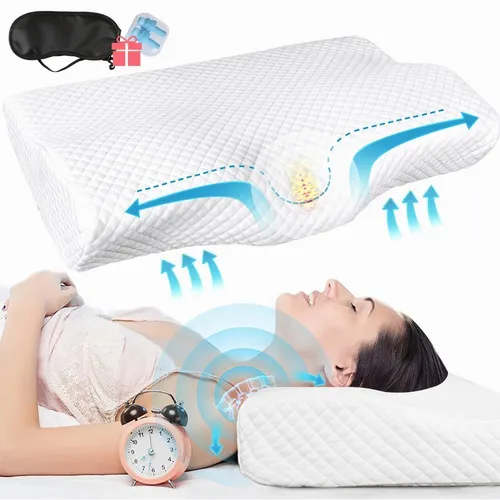 Almohada Cervical De Espuma Viscoelástica Para Dolor Cuello