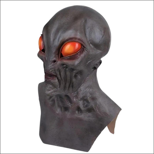 Máscara De Látex Alienígena Para Halloween E Carnaval Cor Preto Alien Et