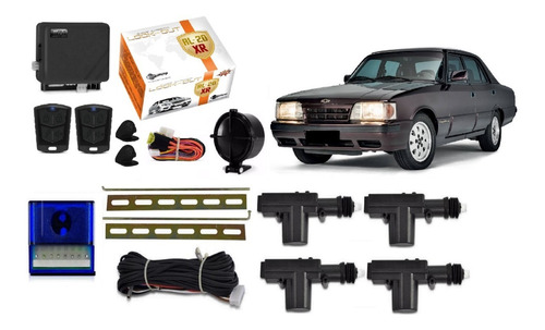 Kit Trava Eletrica + Alarme Opala Diplomata Chevette 4 Porta