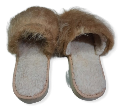 Pantuflas Mujer Chinelas Pelos Sinteticos Peluche Pantus