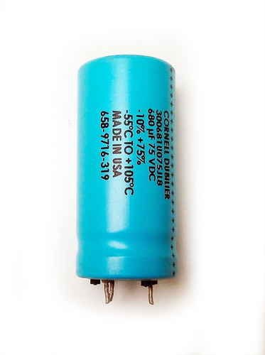 Capacitor Electrolitico Cornell Dubilier 680µf 75v X 2 Unid.