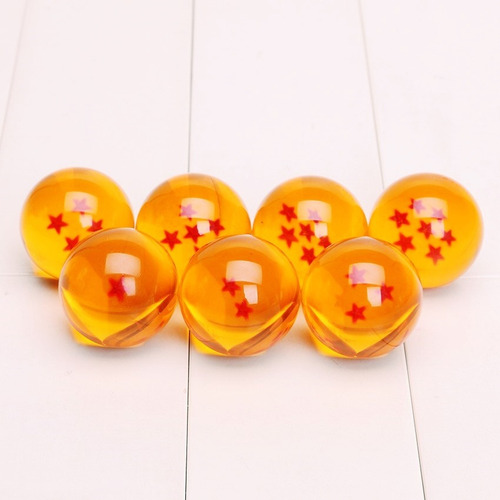 Box Com 7 Esferas Do Dragão 3,5 Cm Dragon Ball Z Decorativo