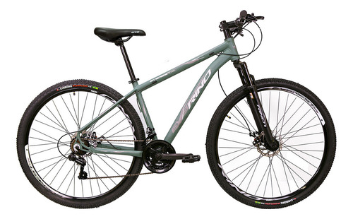 Bicicleta Rino Everest Aro 29 Freio Disco 24v Câmbios Shiman Cor Verde exército Tamanho do quadro 21