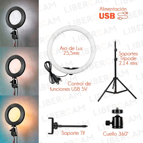 Aro Anillo Selfie Luz Led Trípode 1.88m Ring Light Celular
