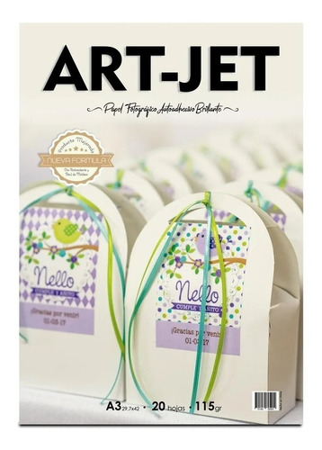 Papel Brillante Adhesivo Art Jet A3 Candybar Golosinas X20