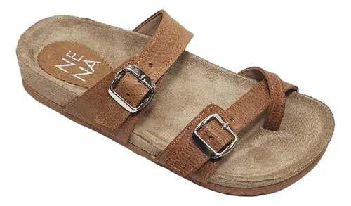 Zueco Sandalia Ojota Estilo Birkenstock Cuero Hebillas 1019 35.990