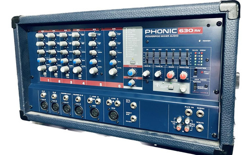 Mixer Phonic Power630 Consola Potenciada  300w Bluetooth 6c