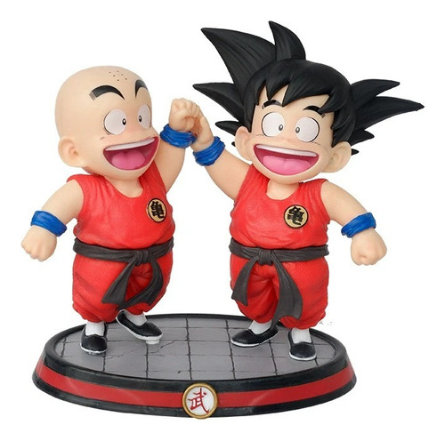 Figura Goku Y Krilin Chico - Dragon Ball Z Anime 15cm Imp 