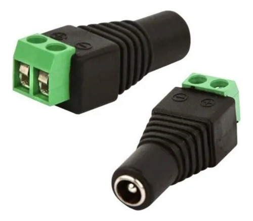 Conector Plug Adaptador P4 2.1 Mm Fêmea Com Borne J4 Cftv