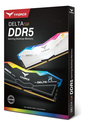 Kit Memori Ram Team Group Tf Ddr5 6400mhz 32gb 2x16gb Blanco