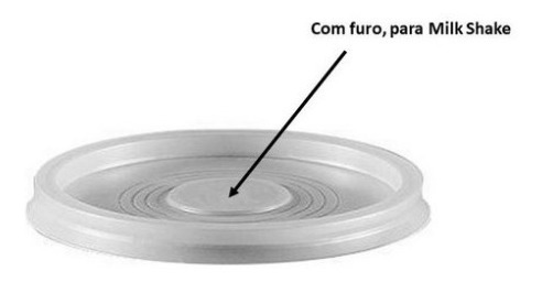 Copo Milk Shake E Suco Pp C/ Tampa C/furo 330ml C/ 150 Unid (Usado)