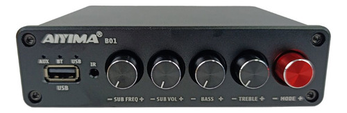 Amplificador B01 2.1 200w Bluetooth Subwoofer Aux Rca Preto
