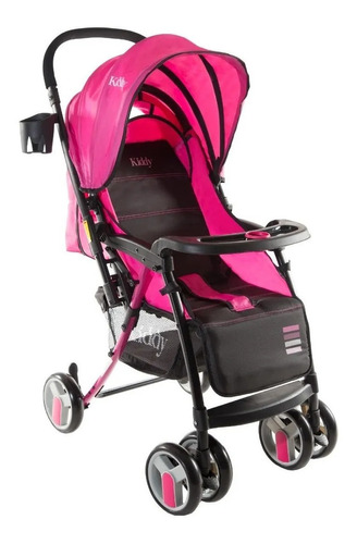 Cochecito de paseo Kiddy Twister 5024 rosa con chasis color negro