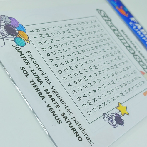 30 Blocks Sopas De Letras Souvenir Cumple Sistema Solar