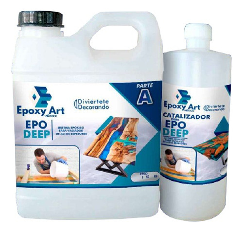 Resina Epoxica 1.42kg Epo Deep, Epoxy Art México.