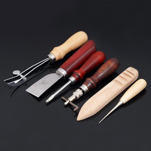 6 Piezas De Artesanía De Cuero Profesional Kit De