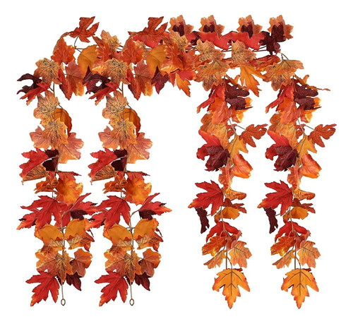 2 Unidades De Guirnaldas De Otoño,fall-decor Maple Leaf,175