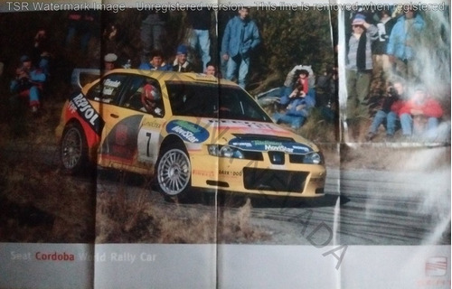 Gran Lámina Póster Seat Cordoba World Rally Car Año 2000