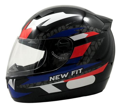 Capacete Moto Ebf New Fit Control Fechado Com Narigueira