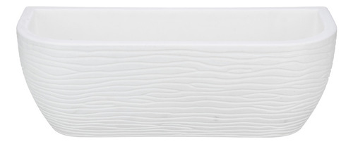 Maceta Floridis Pared Plástico 46 × 17cm Recoleccion Agua Simil Piedra Color Blanco