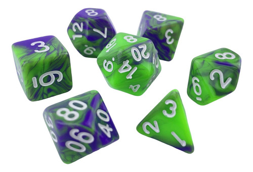 Juego De Mesa Familiar D10 D20 De Dados Acrílicos Novedosos