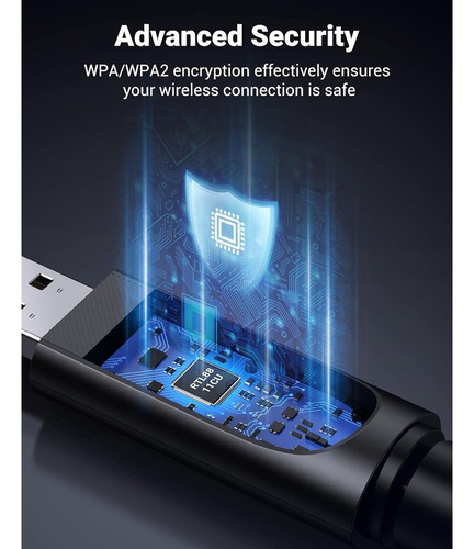 Adaptador Antena Usb Wifi Inalámbrico Ac650 Doble Banda 6dbi