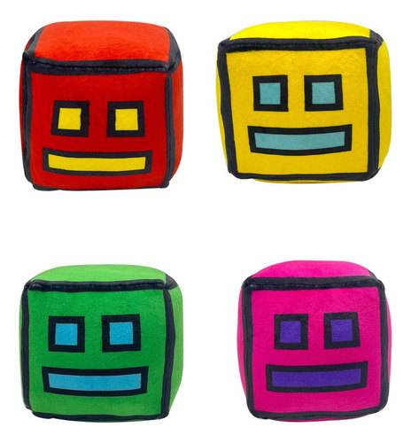 4 Uno Geometry Dash Muñeca Peluche Juguete Regalo Para Niños