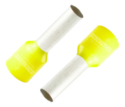 Terminal Elétrico Ilhós Tubular Simples 6mm 1000 Pç Cor Amarelo