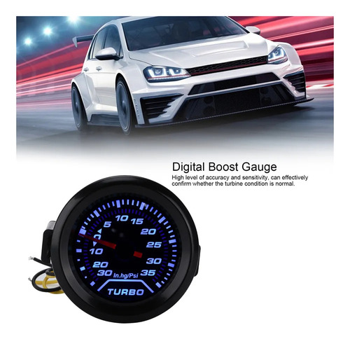 Indicador De Pressão De Aumento De 12 V Turbo Gauge 52 Mm/2