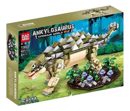 Dinosaurio Ankylosaurus 45cm Armable 601 Pcs