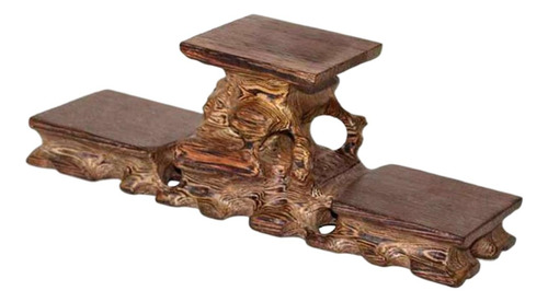 Base De Exhibición De Piedra De Madera Adornos Soporte De