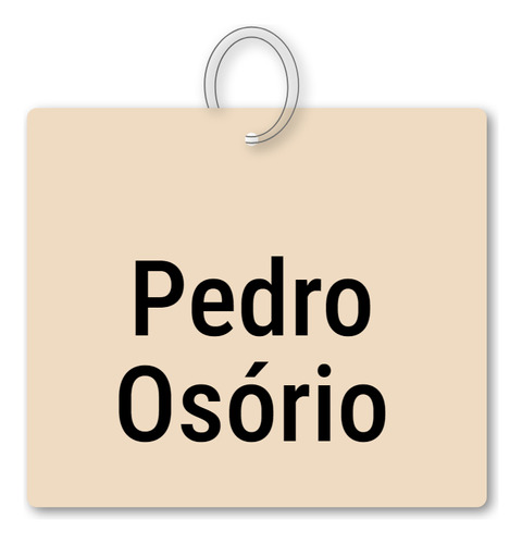 14x Chaveiro Pedro Osório Mdf Souvenir C/ Argola