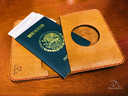 Porta Pasaporte Visa Cuero Genuino Dya´s & Co.