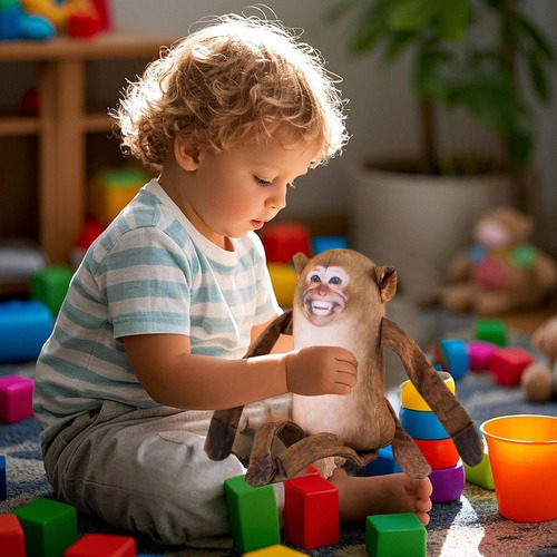 Monkey Doll Para Niños Monkey Relleno Con Animales Moca Tupa