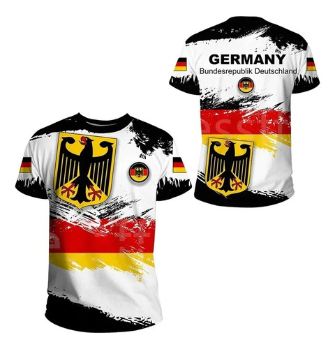 Camiseta De Alemania Con Estampado De Bandera 3d