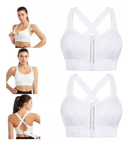 Ee 2 Sujetadores Deportivos Alto Impacto Para Mujer
