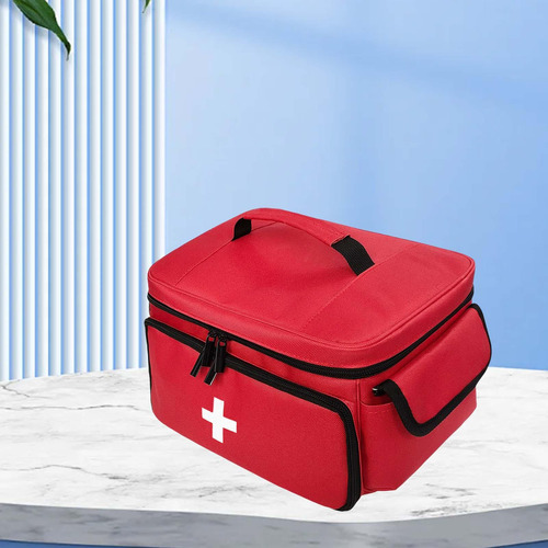 Organizador De Kits De Emergencia, Botiquines De De Rojo