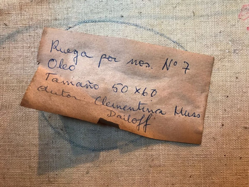 Imagen 3 de 3 de Óleo. Clementina Huss Dailoff. 7o 1240