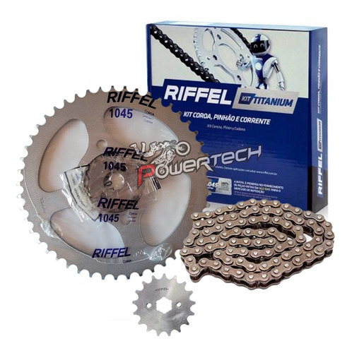 Kit Transmision Corona Piñon Riffel Titanium Yamaha Xtz 125