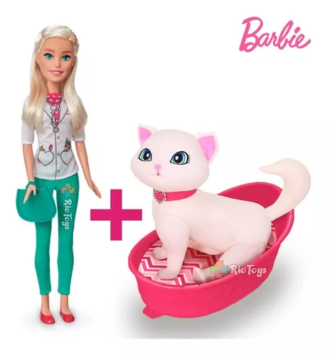 Boneca Barbie Veterinária 70 Cm Grande Divertida Lançamento